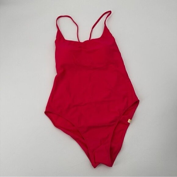 Summersalt Pink High Kick One Piece Swimsuit Swim Size 12 NEW - Picture 3 of 5